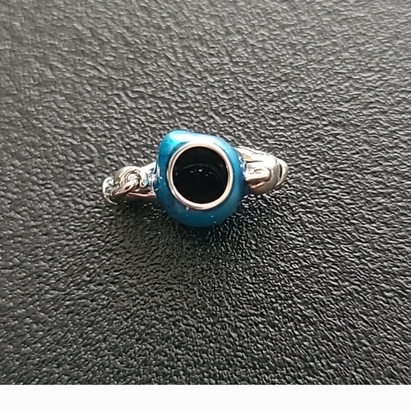 Genie and Lamp charm from Disney Aladdin, silver & blue New - Picture 3 of 3